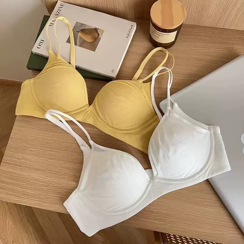 法式纯欲内衣女小胸聚拢上薄下厚无钢圈显大收副乳防垂透气文胸夏
